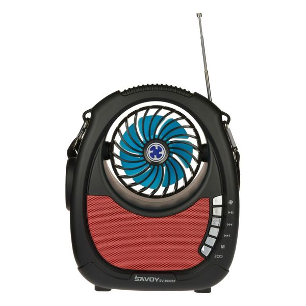 اسپیکر رادیو پنکه  بلوتوثی پنل خورشیدی USBساووی