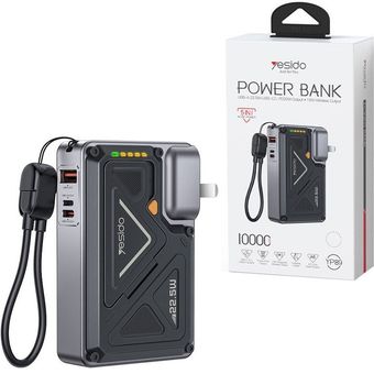 پاور بانک 22.5 وات یسیدو مدل YP89 PD ظرفیت 10000 میلی آمپر ساعت