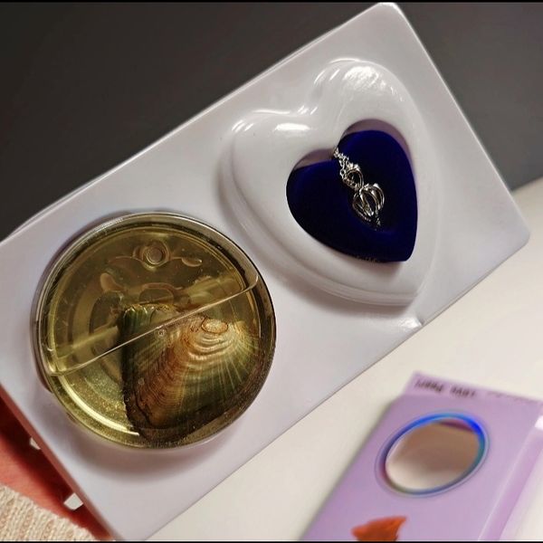 گردنبند صدف مروارید طبیعی عشق وارداتی اصل