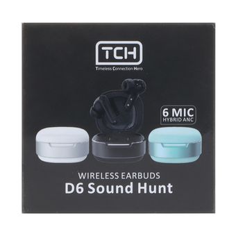ایرفون بی‌ سیم TCH مدل D6 Sound Hunt - مشکی (گارانتی 18 ماهه...
