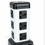 چندراهی برق 12 خانه مدل T3U | مجهز به وایرلس شارژر، 2 پورت USB، یک پورت Type‑C و توان 2500 وات