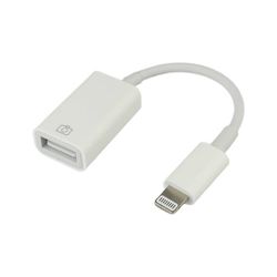 مبدل USB به لایتنینگ مدل JH-0514 با کانکتور فلزی، کابل 10 سانتیمتری TPE و استاندارد CE/FCC/ROHS