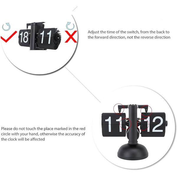 ساعت رومیزی مدل ورقه ای Flip Clock مشکی