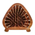 جای خواب سگ و گربه مدل لانه چوبی کد B98