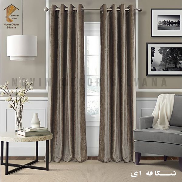 پرده نوین دکور سیلوانا مدل مخمل شانل 280 _ 1 سایز 280 × 140 سانتی متر