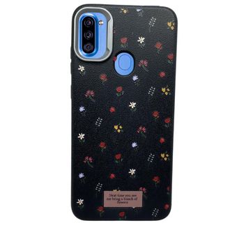 کاور طرح چرمی مدل گل ریز مناسب برای گوشی موبایل سامسونگ Galaxy A11
