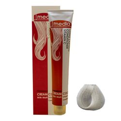 رنگ مو مدیا سری هایلایت شماره 90.01 حجم 100 میلی لیتر رنگ نقره ای