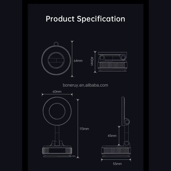 پایه نگهدارنده گوشی موبایل مدل X68 Vacuum Suction Magnetic Bracket