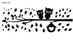 استیکر دیواری صالسو آرت مدل lovely black owls az