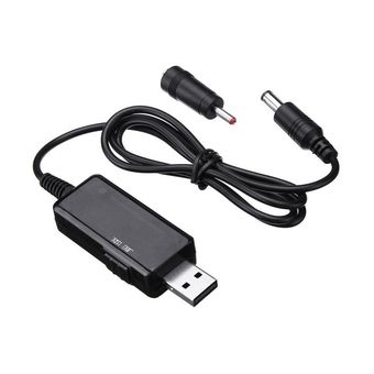 کابل USB افزاینده ولتاژ DC با خروجی 9 و 12 ولت و نمایشگر