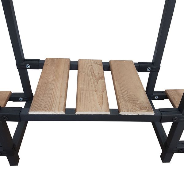 رگال لباس و کمد باز فلز و چوب مدل ارغوان