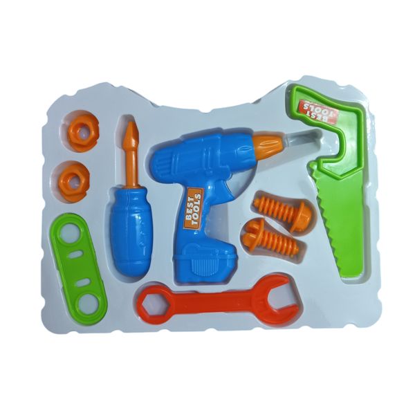 ست اسباب بازی ابزار مدل دو رو مجموعه 15 عددی