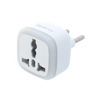 تبدیل دو شاخه 3 به 2 برق هادرون مدل A10 دارای LED