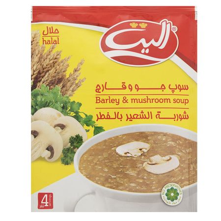 سوپ نیمه آماده جو و قارچ الیت مقدار 65 گرم باکس 12عددی