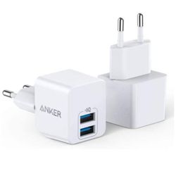 شارژر دیواری انکر مدل A2620K22 دو پورت 12 وات