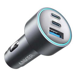 شارژر فندکی 67W انکر مدل A2736 335 با 1 خروجی USB-A و 2 خروجی USB-C