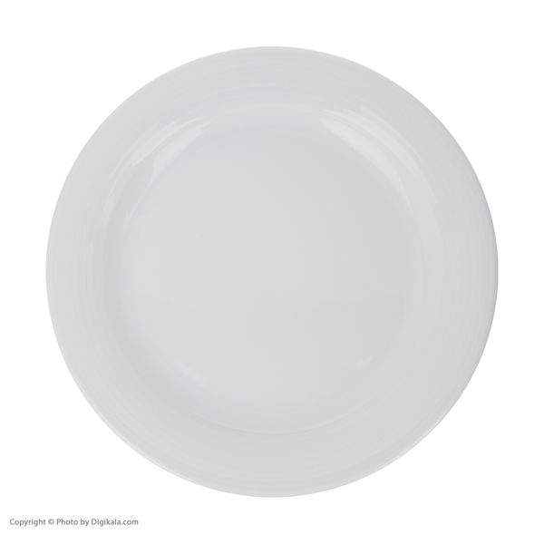 بشقاب غذاخوری چینی زرین ایران سری هتلی 49 کد 25 درجه عالی بسته 6 عددی