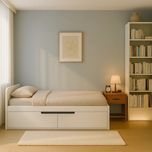 تخت خواب چوبی یک نفره مدل پاپ سایز 90×200 سانتی متر