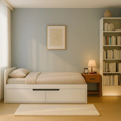 تخت خواب چوبی یک نفره مدل پاپ سایز 90×200 سانتی متر