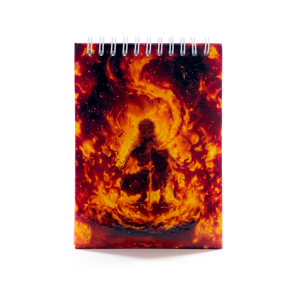 دفترچه یادداشت فانتزی سایز A6 طرح Rengoku : Demon Slayer