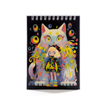 دفترچه یادداشت فانتزی سایز A6 طرح گربه و دختربچه