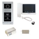 مجموعه دربازکن تصویری سیماران مدل 43TKM-VFBT1 یک طبقه به همراه محافظ ولتاژ مانیتور