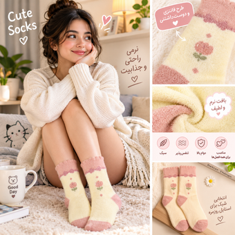 جوراب نرم موهر طرح Rabbit collection