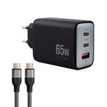 شارژر دیواری 65 وات وونک مدل PD-65W به همراه کابل دو متری USB-C
