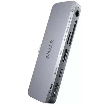 هاب 6 پورت Type-C آیپد انکر A8363HA1 با پورت Type-C و USB 3.0 و AUX و HDMI و کارت حافظه