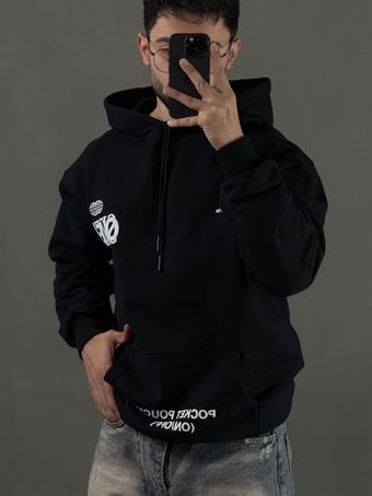 هودی پنبه سه نخ OVER SIZED مشکی