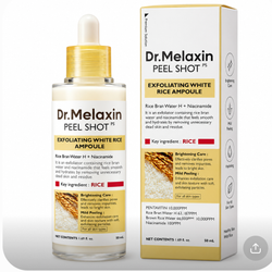 سرم لایه بردار و روشن کننده برنج دکتر ملاکسین Peel Shot مدل White Rice Ampoule