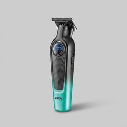ماشین اصلاح موی سر و صورت شارژی وی جی ار مدل V-996 با تیغه سرامیک و تیتانیوم پیشرفته، باتری لیتیوم یون 2000 میلیآمپر، سرعت موتو
