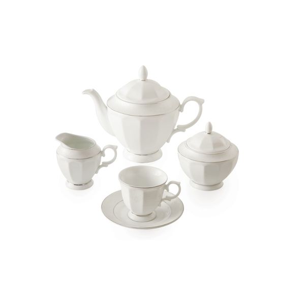 سرویس 103 پارچه غذاخوری چینی زرین ایران سری نئوکلاسیک طرح دلسا درجه یک