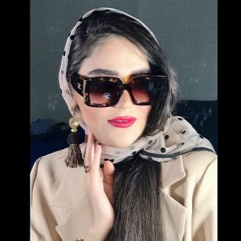 گوشواره منگوله و مخمل قهوه ای