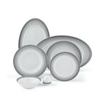 سرویس غذاخوری 102 پارچه چینی زرین ایران سری ایتالیا اف مدل سیلورلاینر درجه یک