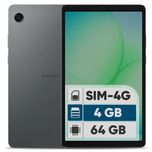 تبلت 8.7 اینچ سامسونگ مدل Galaxy Tab A11 4G، ظرفیت 64 گیگابایت و رم 4 گیگابایت، قابلیت پشتیبانی از سیم کارت، رزولوشن دوربین 8 مگ
