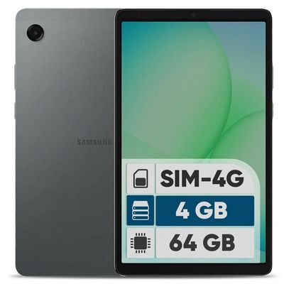 تبلت 8.7 اینچ سامسونگ مدل Galaxy Tab A11 4G، ظرفیت 64 گیگابایت و رم 4 گیگابایت، قابلیت پشتیبانی از سیم کارت، رزولوشن دوربین 8 مگ