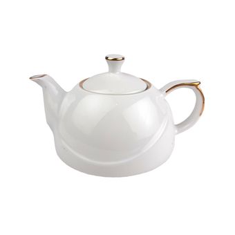 قوری لوریان چینی مدل بهار ساده خط طلا کد 701