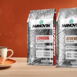 دانه قهوه ترکیبی میکس آتن (100 روبوستا) مانوین - 1000 گرم