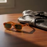 عینک آفتابی مستطیلی آلبرت وگ مدل SZ8302 Apricot Hunter
