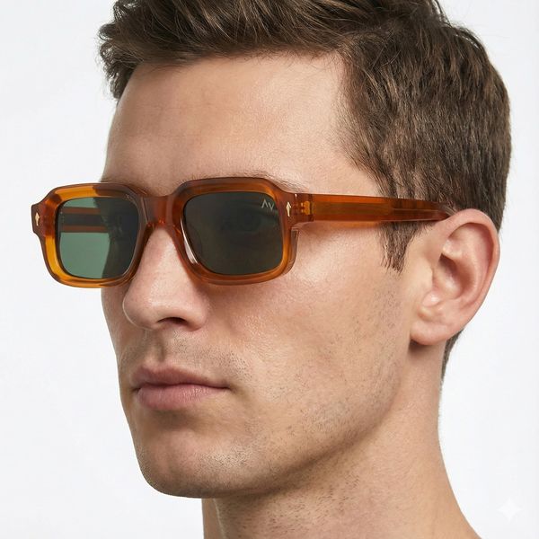 عینک آفتابی مستطیلی آلبرت وگ مدل SZ8302 Apricot Hunter