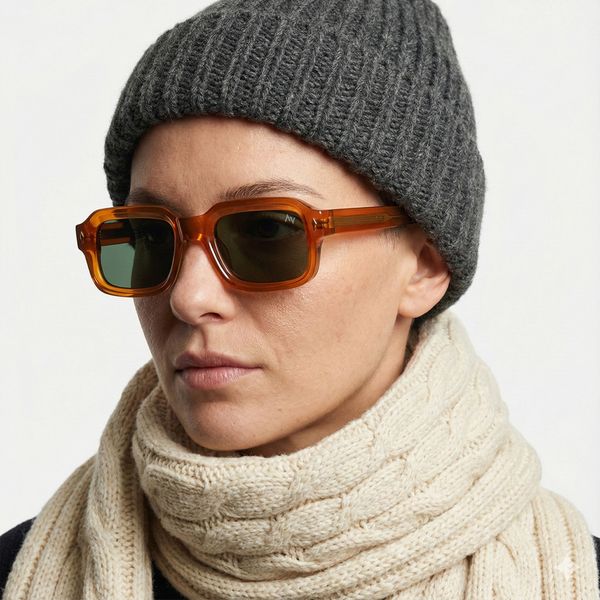 عینک آفتابی مستطیلی آلبرت وگ مدل SZ8302 Apricot Hunter