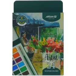 آبرنگ 24 رنگ آریا طرح گل