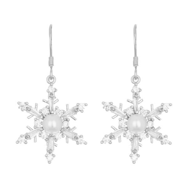 گوشواره زنانه طرح برف کد Q39