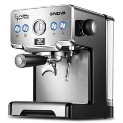 اسپرسوساز 1700 میلی‌لیتری نوا مدل NOVA NCM-128EXPS، مناسب تهیه اسپرسو، کافه لاته، موکا، کاپوچینو و ماکیاتو، دارای 1 عدد نازل قهو