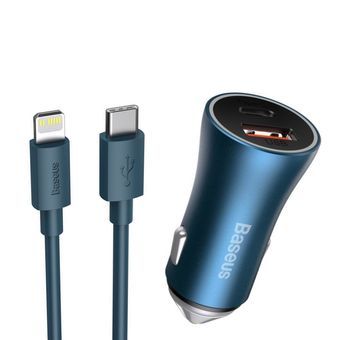 شارژر فندکی باسئوس مدل TZCCJD-03 به همراه کابل تبدیل USB-C