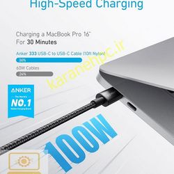 کابل تبدیل USB-C به USB-C مدل A8756 طول 1 متر