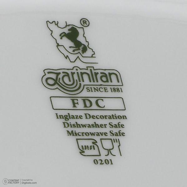 سرویس چینی 35 پارچه غذاخوری چینی زرین ایران طرح شهرزاد مدل ورونا درجه عالی