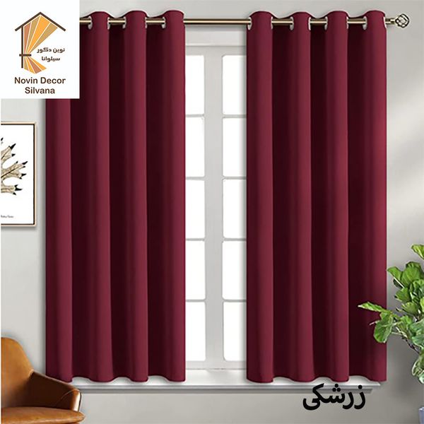 پرده نوین دکور سیلوانا مدل کتان 18 سایز 180 × 140 سانتی متر