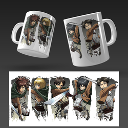 ماگ اتک آن تایتانز(حمله به تایتان ها) کد 01 (معمولی ، مشکی ، حرارتی) Attack On Titans